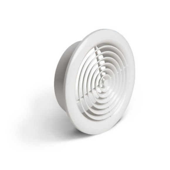 Manrose 2100W Circular Internal Grill 4 Inch White