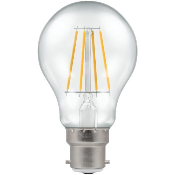 Crompton 4184 LED GLS Filament Clear Lamp BC-B22d 5W Warm White Dimmable