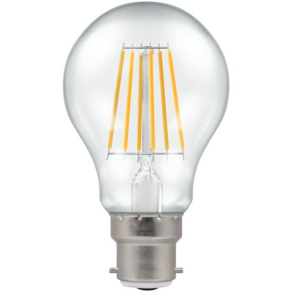 Crompton 4207 LED GLS Filament Clear Lamp BC-B22d 7.5W Warm White Dimmable