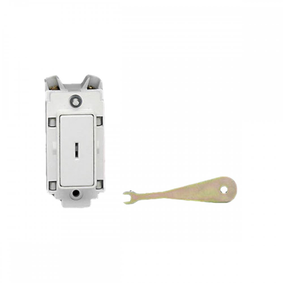Crabtree 4551 20AX 2 Way Grid Key Switch - White