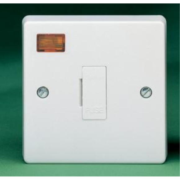 Crabtree 4828/3 13A Unswitched Fused Connection Unit with Neon - White
