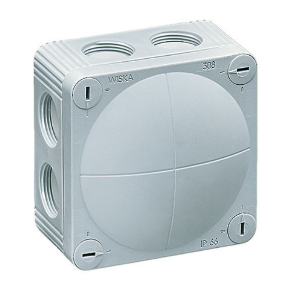 Wiska 607/5 Combi Junction Box 5Pole Connector Grey IP66 Weatherproof
