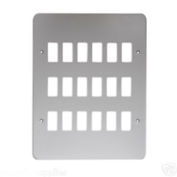 Crabtree 6580/18BG 18G Grid Front Plate
