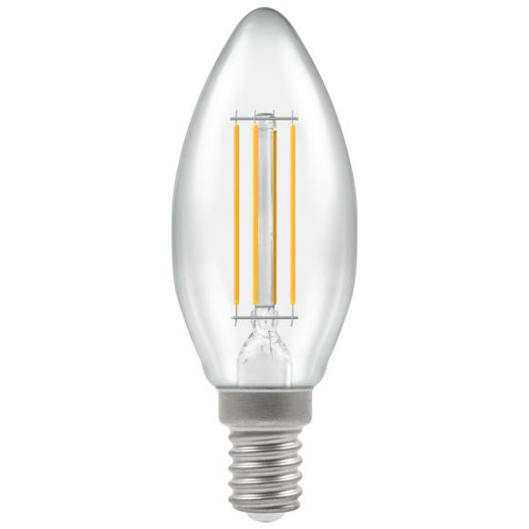 Crompton 7161 LED Filament Candle Lamp SES-E14 5W Warm White Dimmable