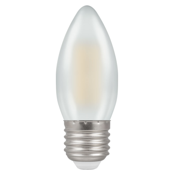 Crompton 7192 LED Filament Candle Pearl Lamp ES-E27 5W Warm White Dimmable