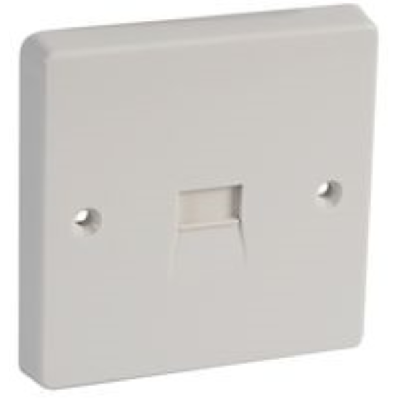 Crabtree 7283 1G Telephone Outlet (Master) - White