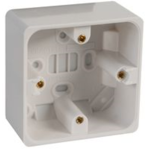 Crabtree 9041 1G Pattress Box 44mm - White