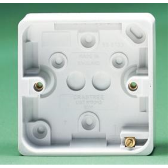 Crabtree 9047 1G Pattress Box 29mm - White