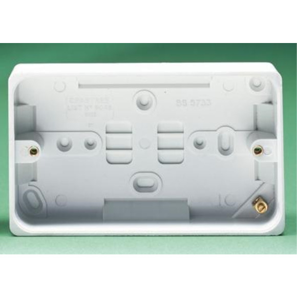 Crabtree 9048 2G Pattress Box 29mm - White