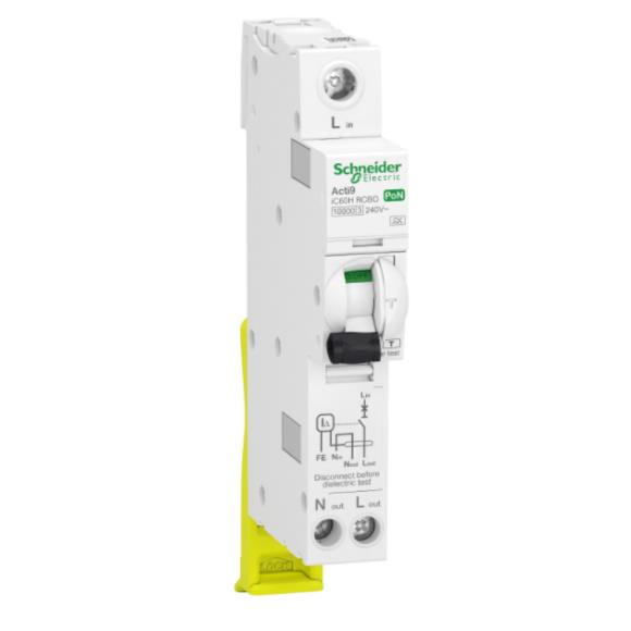 Schneider Acti9 A9D05825 iC60H Plug on Neutral RCBO CType 25a