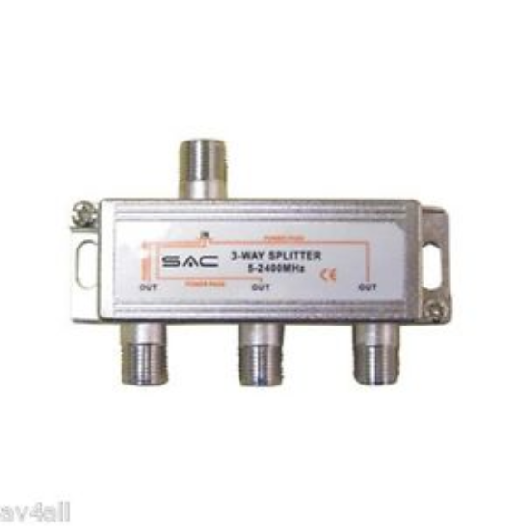 AE5353 3 Way Metal Satellite Splitter 