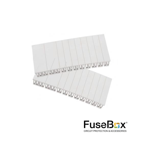 FuseBox Consumer Unit Plastic Blanking Strips - Fuse Board Blanks AB (12) AMBP
