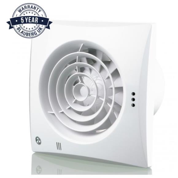 Blauberg CALM100S Calm Low Noise Energy Efficient Bathroom Extractor Fan 100mm Pull Cord