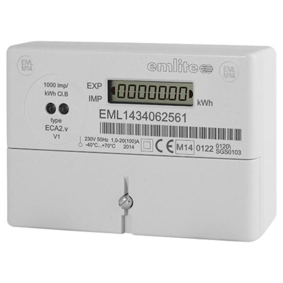 EMLITE CM100 LCD-ECA2 Single Phase kWh Meter 100A 230V