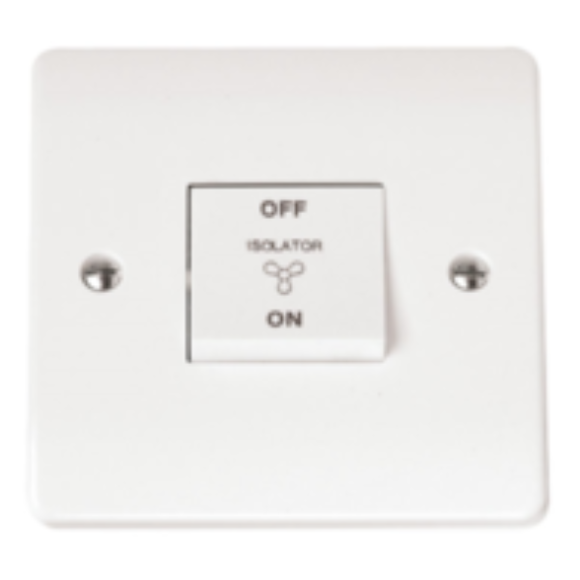 Click Mode CMA020 3 Pole Fan Isolation Switch - White Moulded Plastic