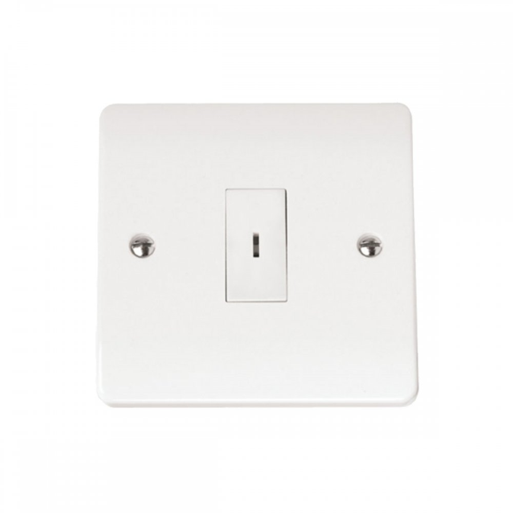 Click Mode CMA026 1G 2Way Keyswitch - White Moulded Plastic