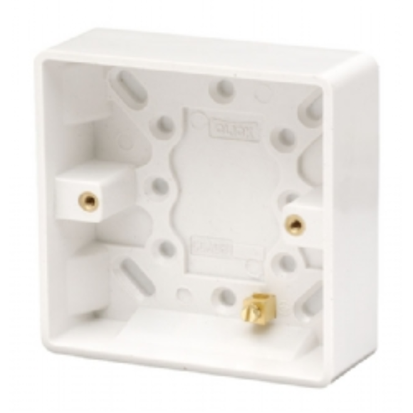 Click Mode CMA083 1G Pattress Box 35mm - White Moulded Plastic