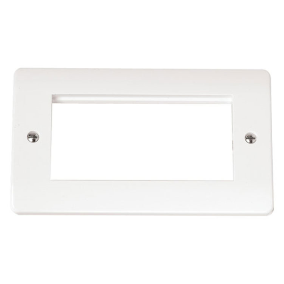 Click Mode CMA312 2G Media Plate 4 Aperture - White Moulded Plastic