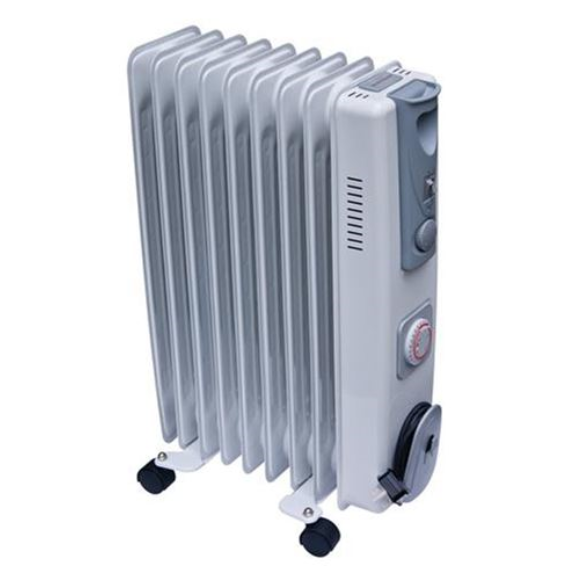 CED Airmaster CR2T Oil Filled Column Radiator with Thermostat & Timer 2000W