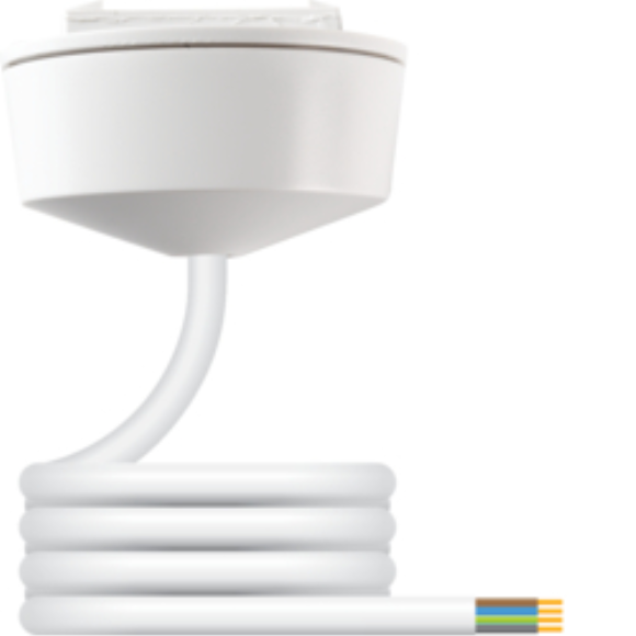 Hager CR64AX/2.0 4 Pin Plug Ceiling Rose with 2M PVC Lead - White