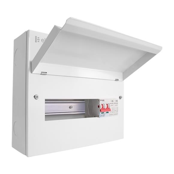 Click Elucian CUEB12MSSP8 8 Way Metal Consumer Unit with SPD & 100A Main Switch