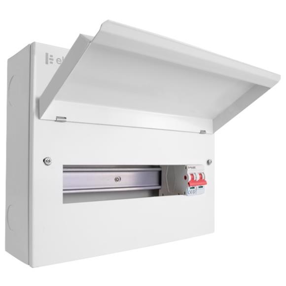 Click Elucian CUEB14MS12 12 Way Metal Consumer Unit with 100A Main Switch