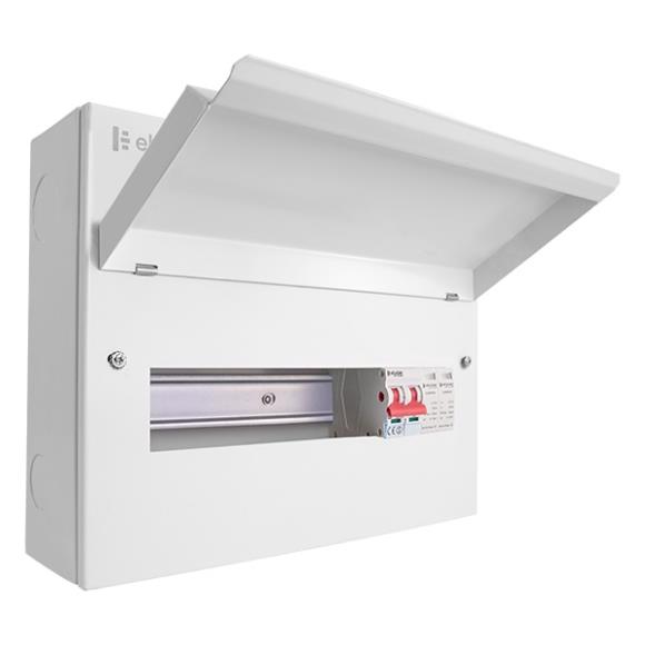 Click Elucian CUEB14MSSP10 10 Way Metal Consumer Unit with SPD & 100A Main Switch