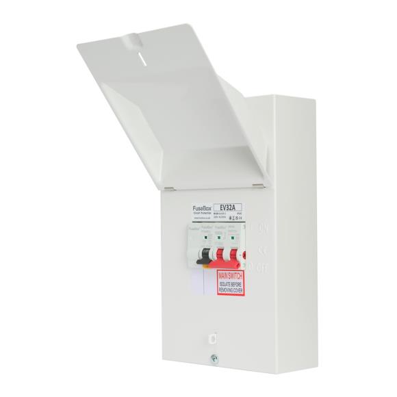 FuseBox EV32A EV Consumer Unit 32A Type A RCBO & 100A Main Switch