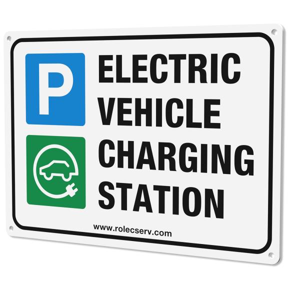 Rolec EVPS0010 A4 Landscape Aluminium EV Parking Sign