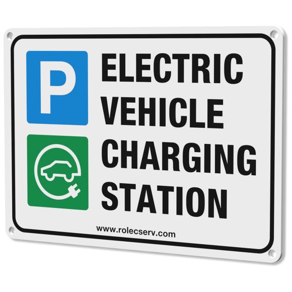 Rolec EVPS0020 A5 Landscape Aluminium EV Parking Sign