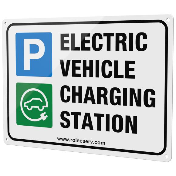 Rolec EVPS0030 A3 Landscape Aluminium EV Parking Sign