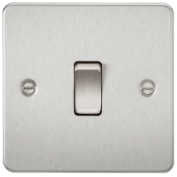 Knightsbridge Flatplate FP1200BC Intermediate Switch - Brushed Chrome