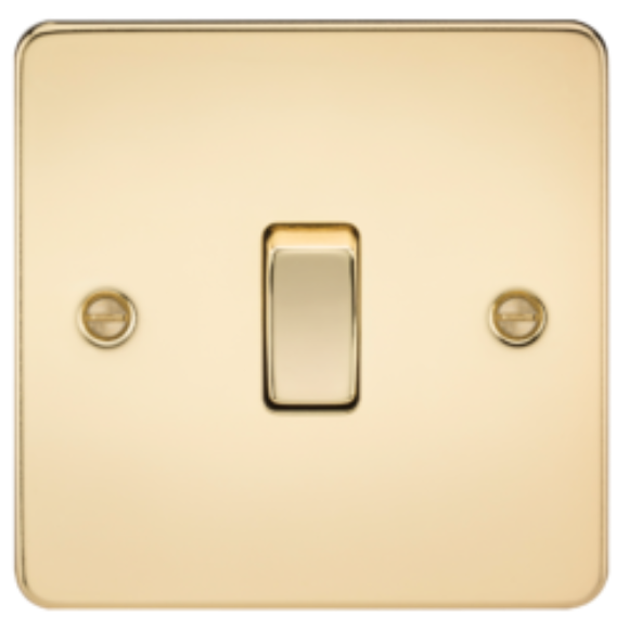 Knightsbridge Flatplate FP1200PB Intermediate Switch - Polished Brass