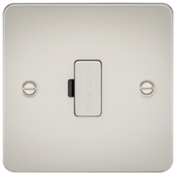 Knightsbridge Flatplate FP6000PL Fused Spur Unit - Pearl