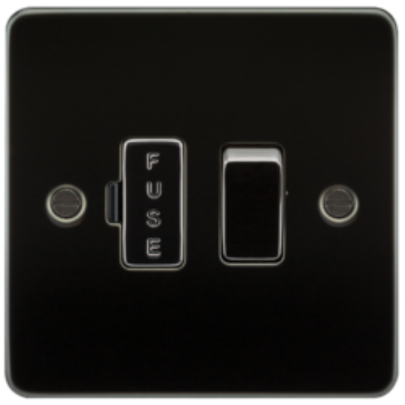Knightsbridge Flatplate FP6300GM Switched Fused Spur Unit - Gunmetal