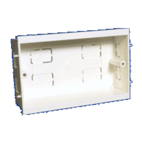 Falcon FSB/2 2G Outlet Box 35mm - White