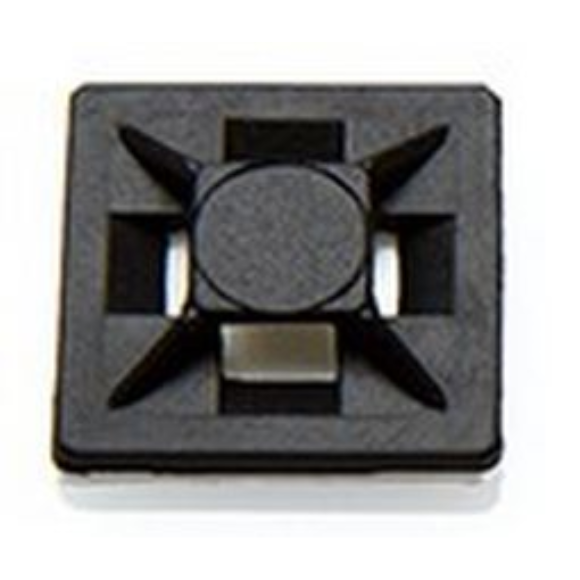 Partex HFC2/4BLACK Large Cable Tie Bases Pack 100