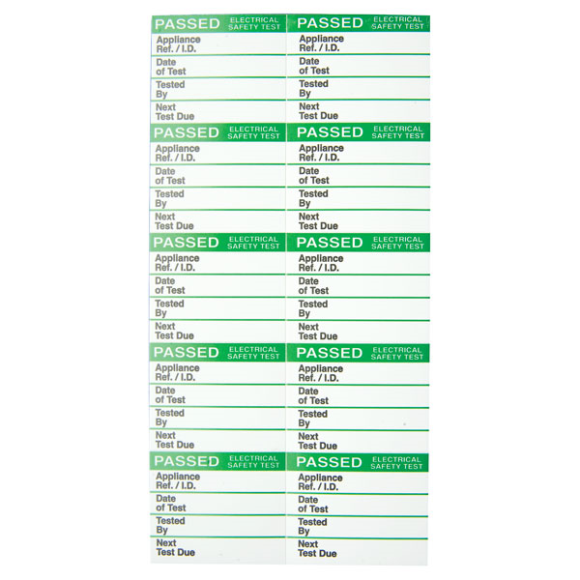 Ind Signs IS49250R Pass Test Label