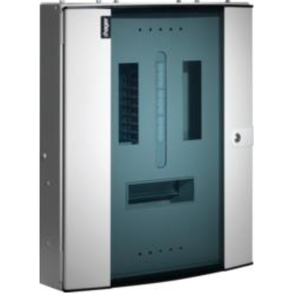 Hager JK104BG Distribution Board 4 Way TP&N 125 Amp Rated Busbar Glazed Door