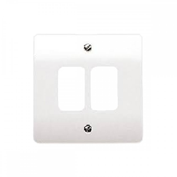 MK K3632WHI 2G Grid Front Plate - White