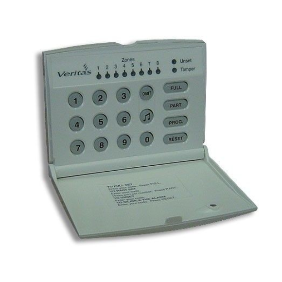 Texecom Veritas Burglar Alarm Remote LED Keypad DCA-0001 for V8 C8 and R8