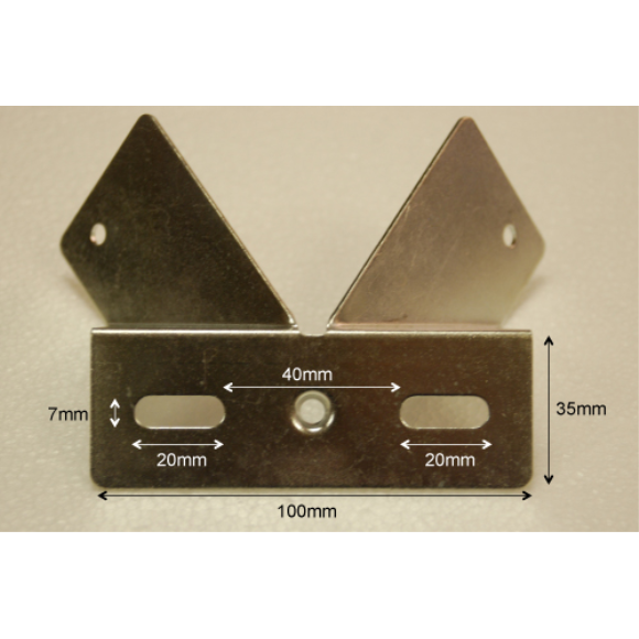 KRP5 Corner bracket to carry 1 x small floodlight, 100W Bulkhead or PIR sensor up to 2kg