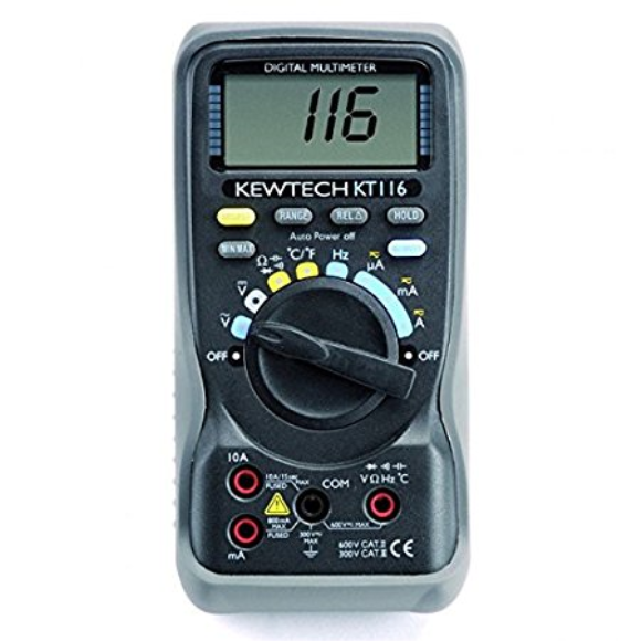 Kewtech KT116 AC/DC Digital Multimeter with Temperature Measurement