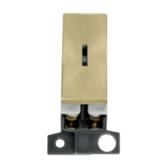Click Minigrid MD003SB 10AX 2 Way Key Switch Module - Satin Brass