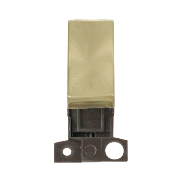 Click Minigrid MD004SB 10AX 2 Way Retractive Switch Module - Satin Brass