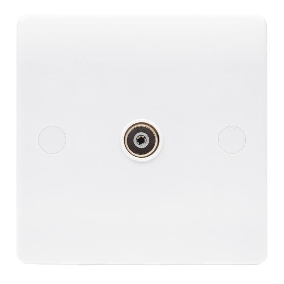 Niglon Median NCS1 Co-Axial Socket - White Plastic