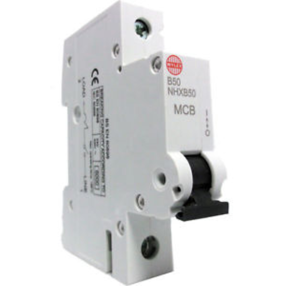 Wylex NHXB50 Single Pole MCB 6kA Type B 50A