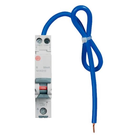 Wylex NHXS1C20 RCBO SP&N C 20A 30mA