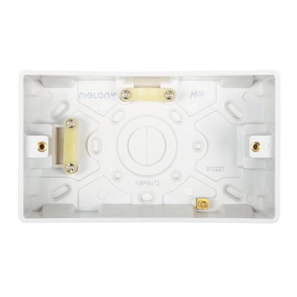 Niglon Median NSPB472 2G Pattress Box 47mm - White Plastic