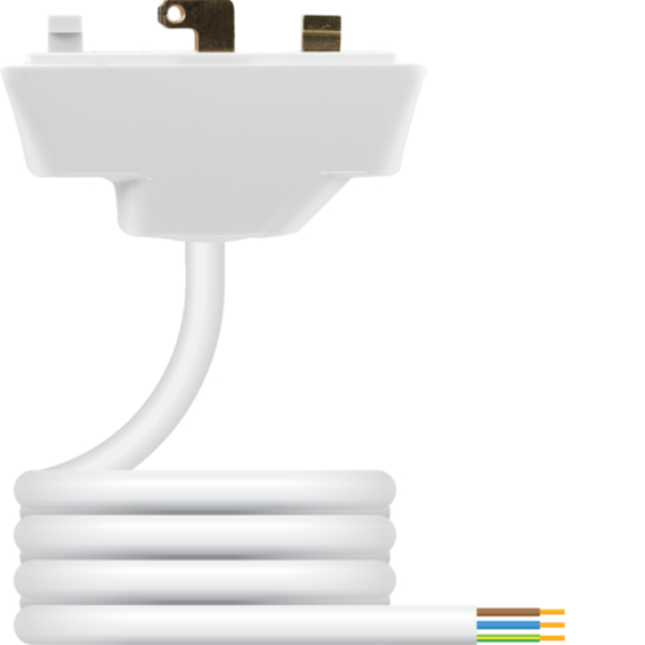 Hager P22/4.0 3 Pin Plug with 4M PVC Lead - White